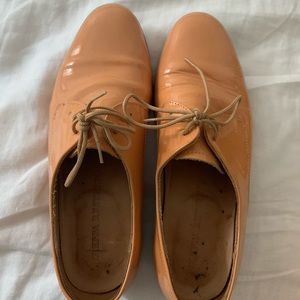 Peach Patent Leather Dieppe Restrepo Loafers